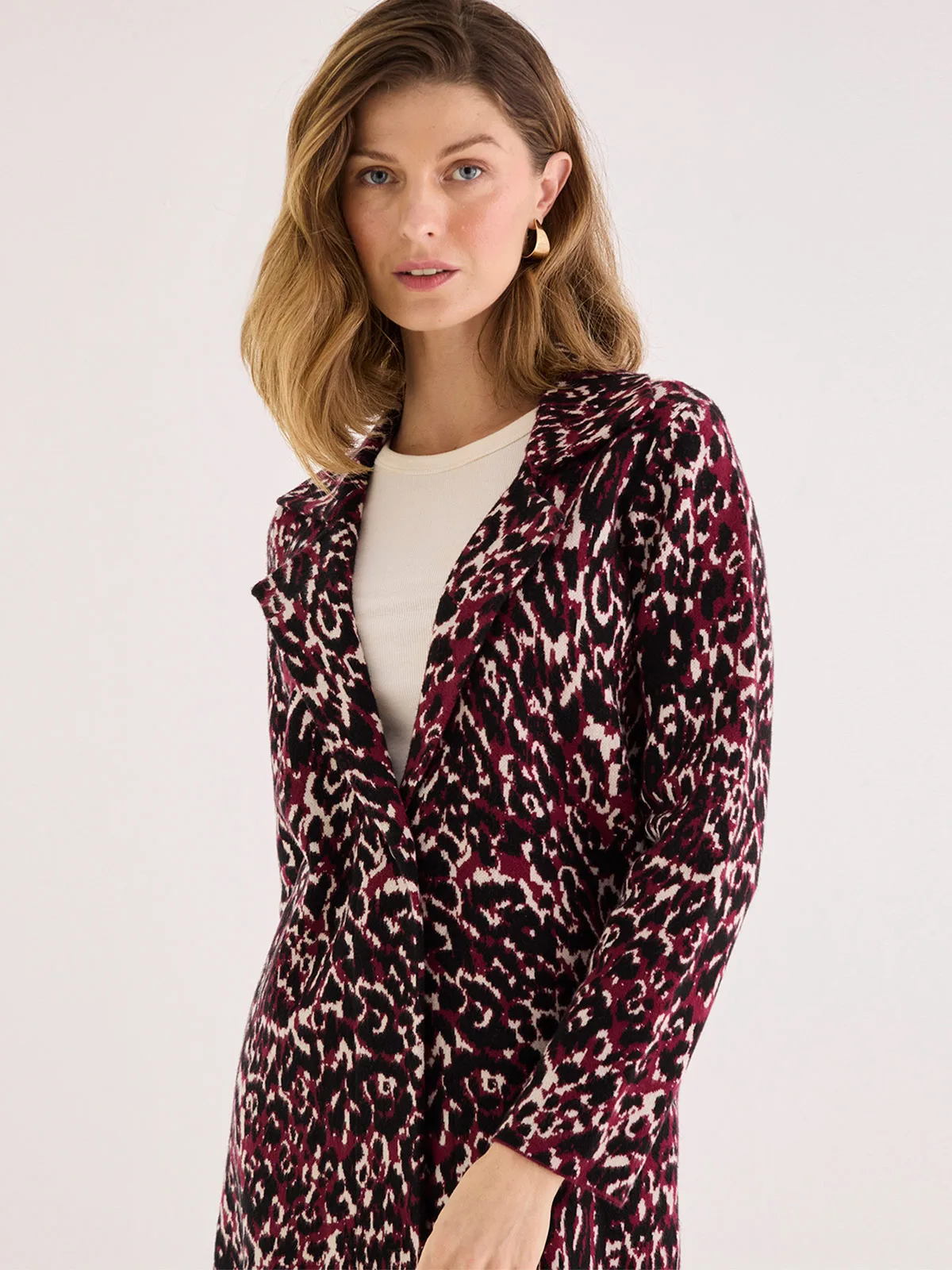 CARDIGAN MUJER MA GRIFFE ESTAMPADO ANIMAL PRINT - 3