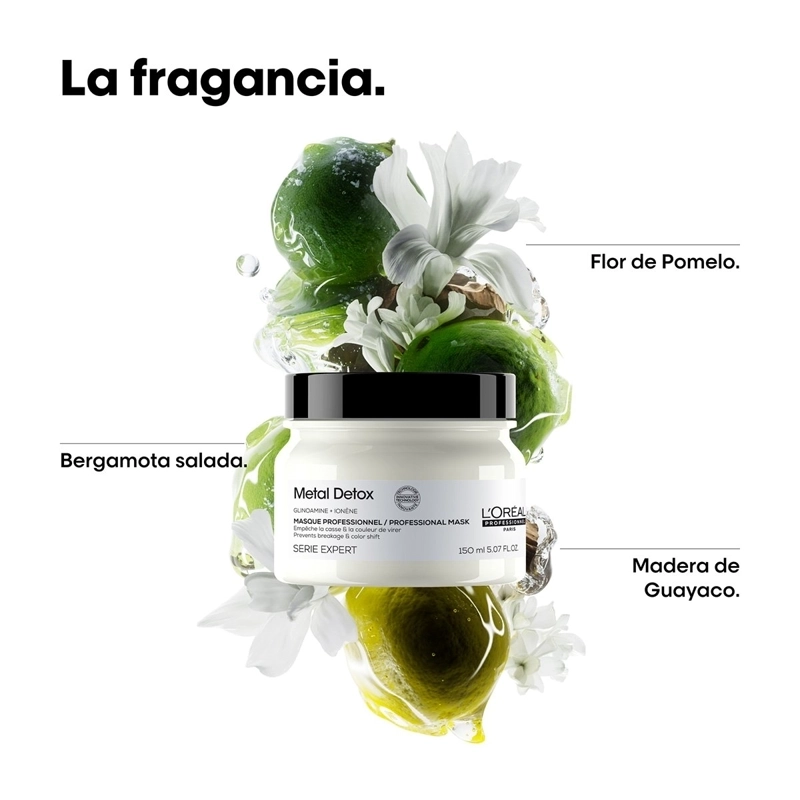 MINI MÁSCARA CABELLO LOREAL 150ML ANTI-QUIEBRE METAL DETOX - 5