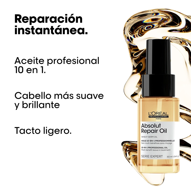 ACEITE REPARACIÓN LORÉAL PROFESSIONNEL ABSOLUT REPAIR 10 EN 1 30ML - 2