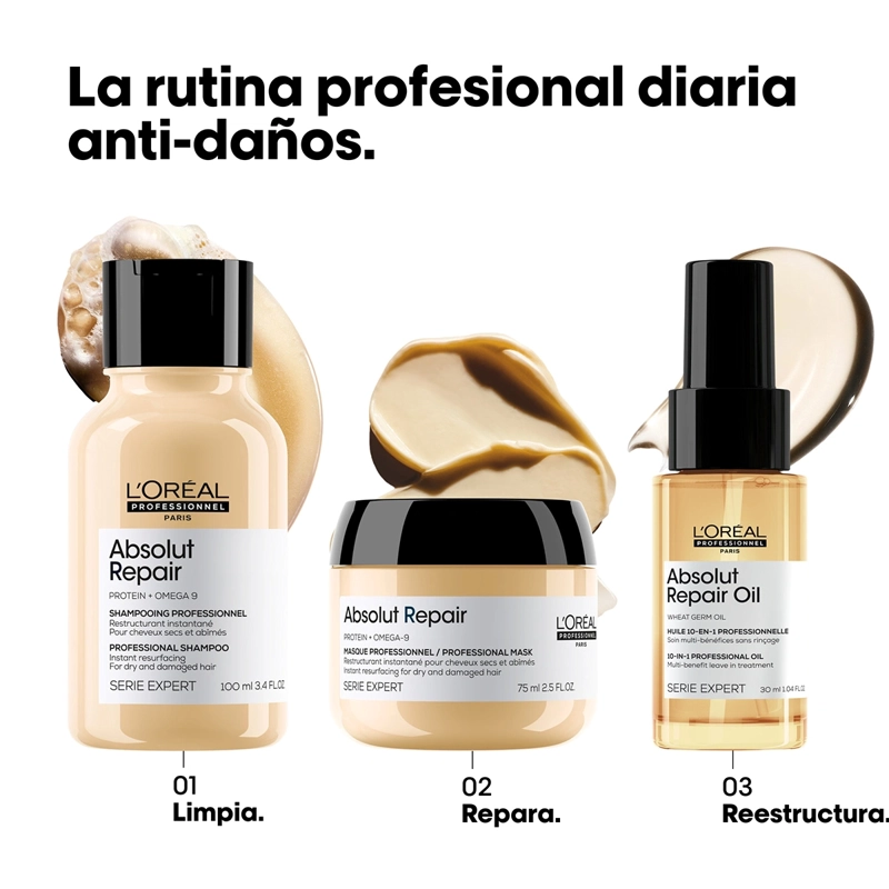 ACEITE REPARACIÓN LORÉAL PROFESSIONNEL ABSOLUT REPAIR 10 EN 1 30ML - 5