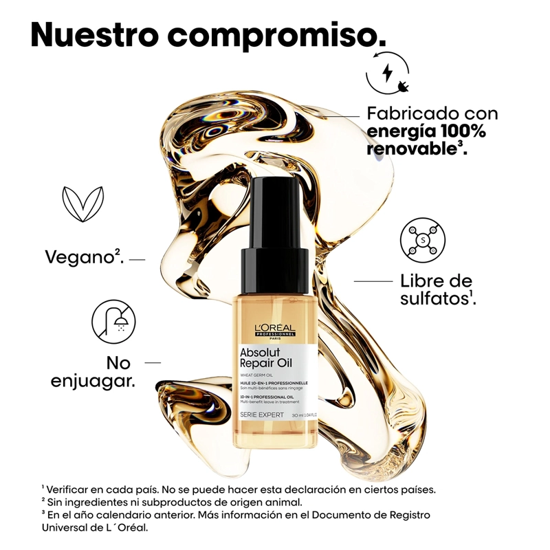 ACEITE REPARACIÓN LORÉAL PROFESSIONNEL ABSOLUT REPAIR 10 EN 1 30ML - 7