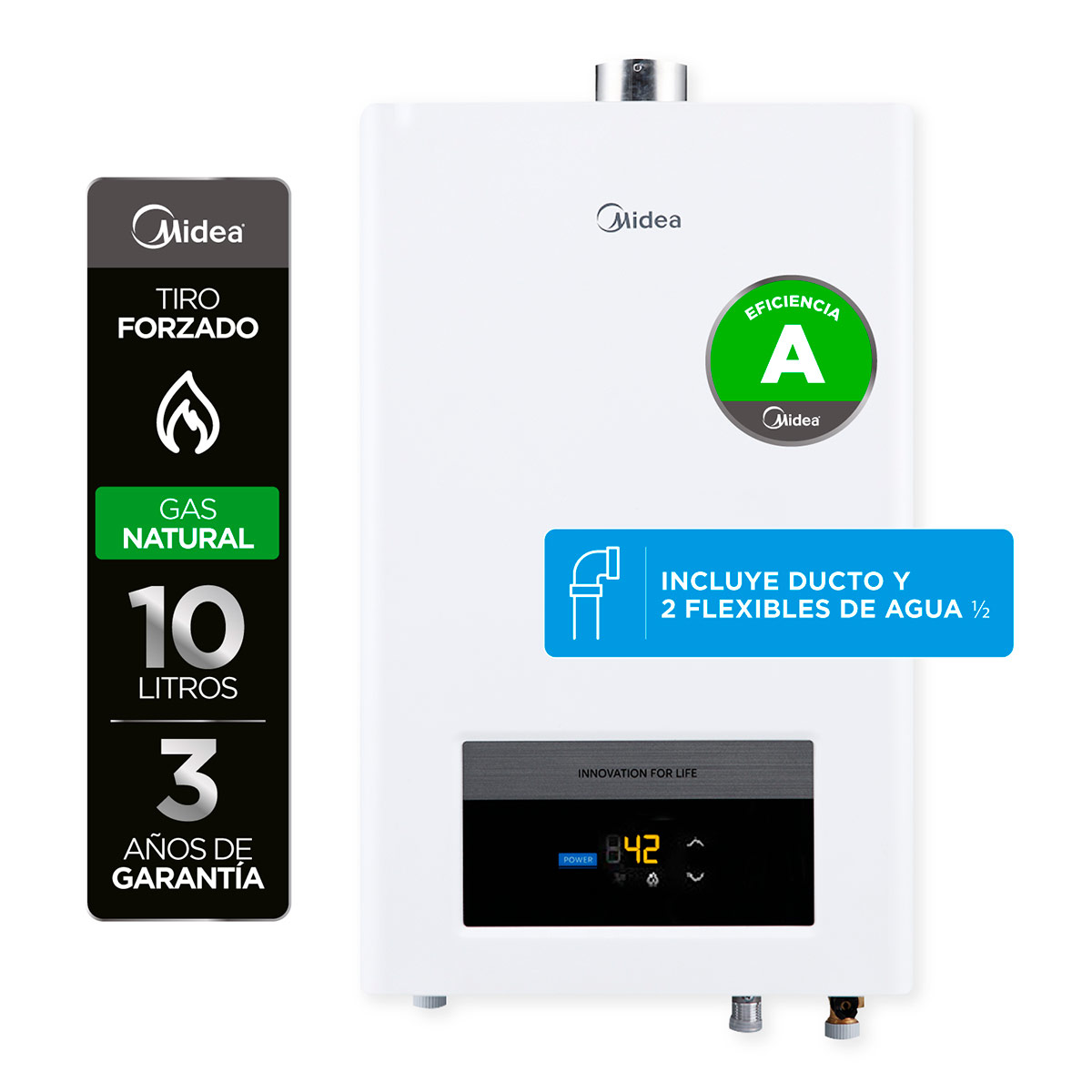 CALEFONT GAS NATURAL 10 LT MIDEA MGWH10-20EQP-GN