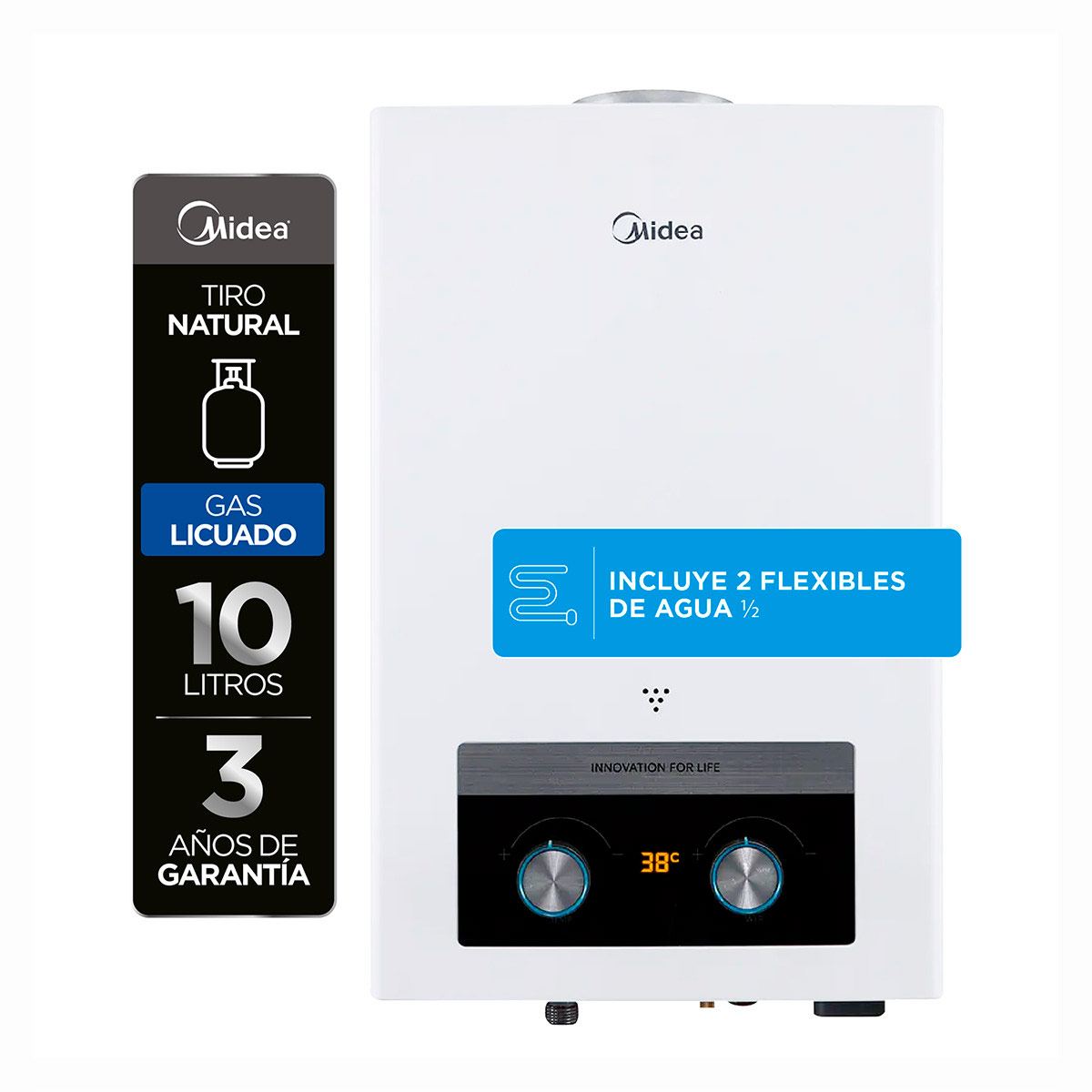 CALEFONT GAS LICUADO 10 LT MIDEA MGWH10-20MDN-GL