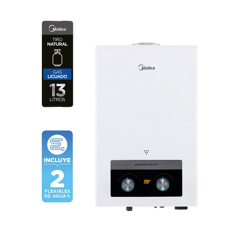 CALEFONT GAS LICUADO 13 LT MIDEA MGWH13-26MDN-GL - 3