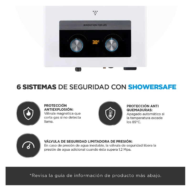 CALEFONT GAS LICUADO 13 LT MIDEA MGWH13-26MDN-GL - 7