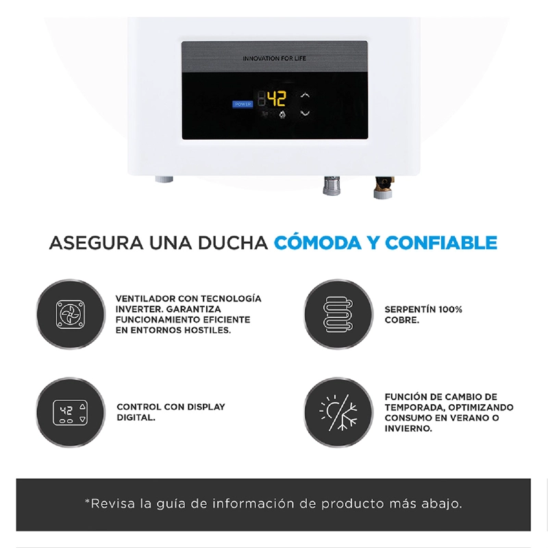 CALEFONT GAS LICUADO 13 LT MIDEA MGWH13-26EQP-GL - 5