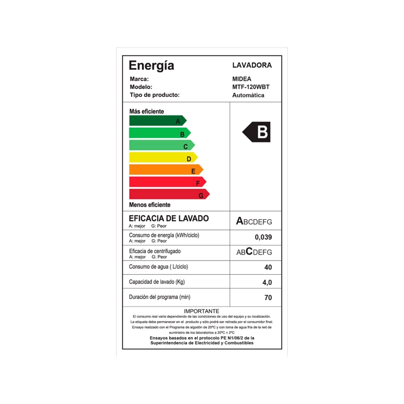 LAVADORA SECADORA MIDEA MTF-120WBT WASHTOWER 12KG/10KG GRAFITO - 9