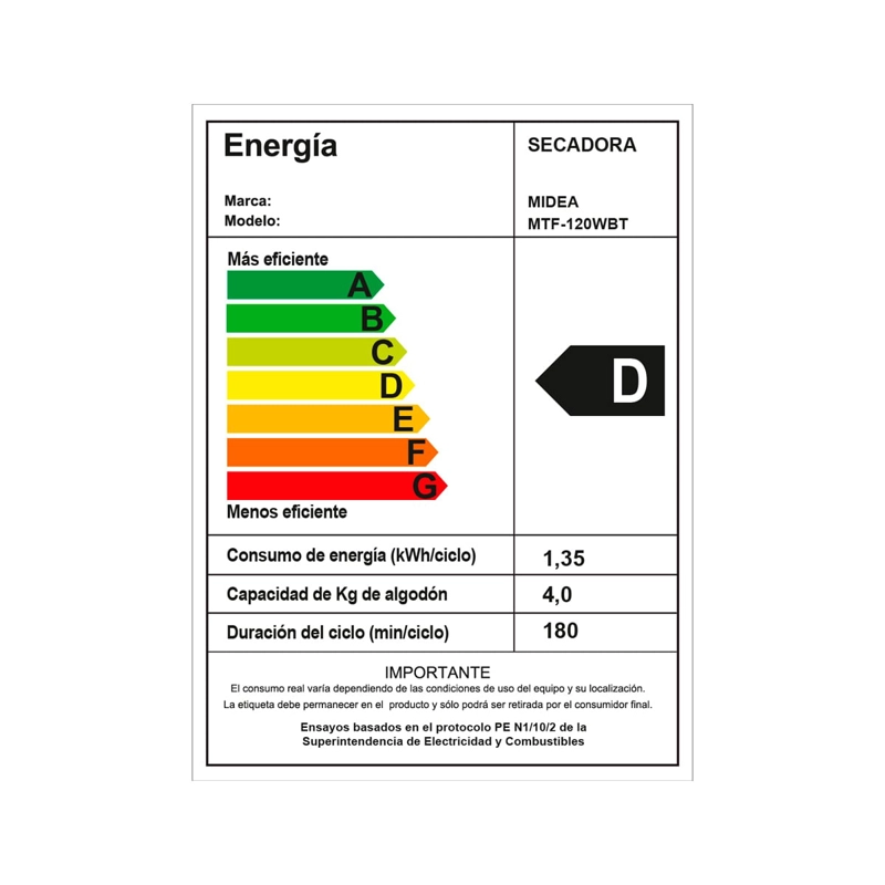 LAVADORA SECADORA MIDEA MTF-120WBT WASHTOWER 12KG/10KG GRAFITO - 10