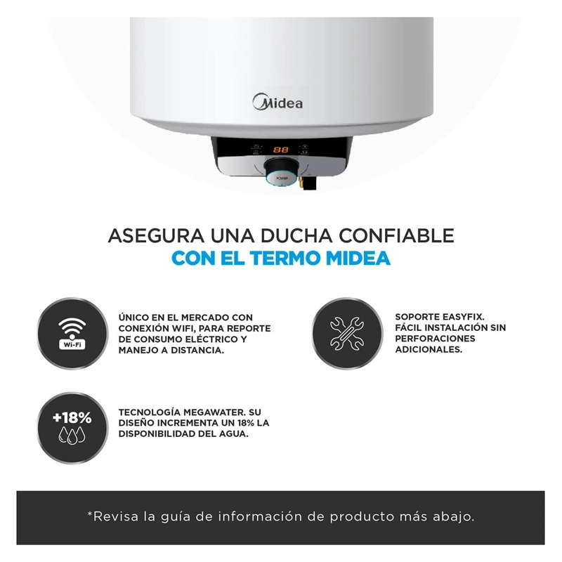 TERMO ELÉCTRICO MIDEA MWH80-15EFGCLW 80 LT - 3