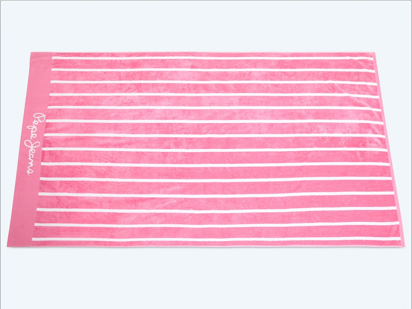 TOALLA DE PLAYA PEPE JEANS JACQUARD STRIPE ROSA - 1