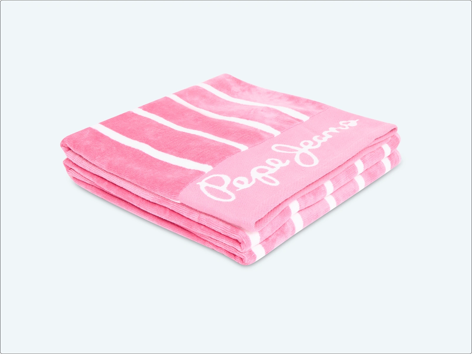 TOALLA DE PLAYA PEPE JEANS JACQUARD STRIPE ROSA - 2