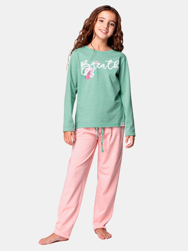 PIJAMA NIÑA TOP MULTICOLOR CLÁSICO