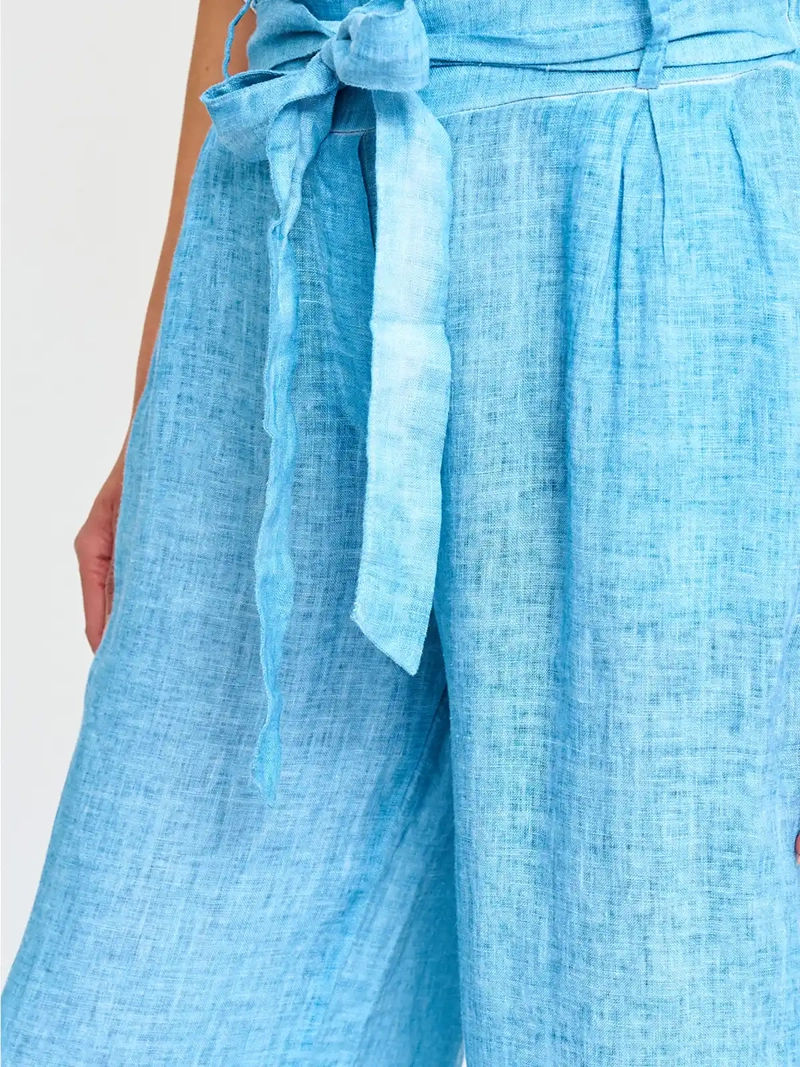 PANTALÓN MUJER CACHAREL LINO ITALIA  - 3