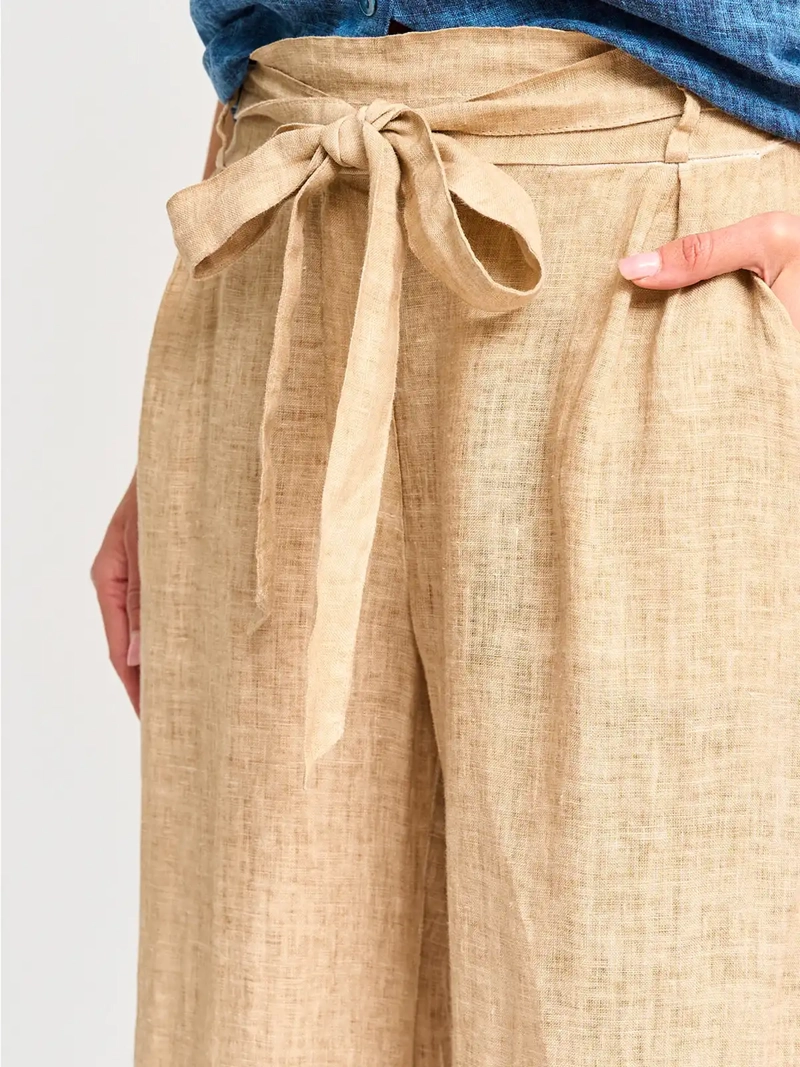 PANTALÓN MUJER CACHAREL LINO ITALIA  - 3