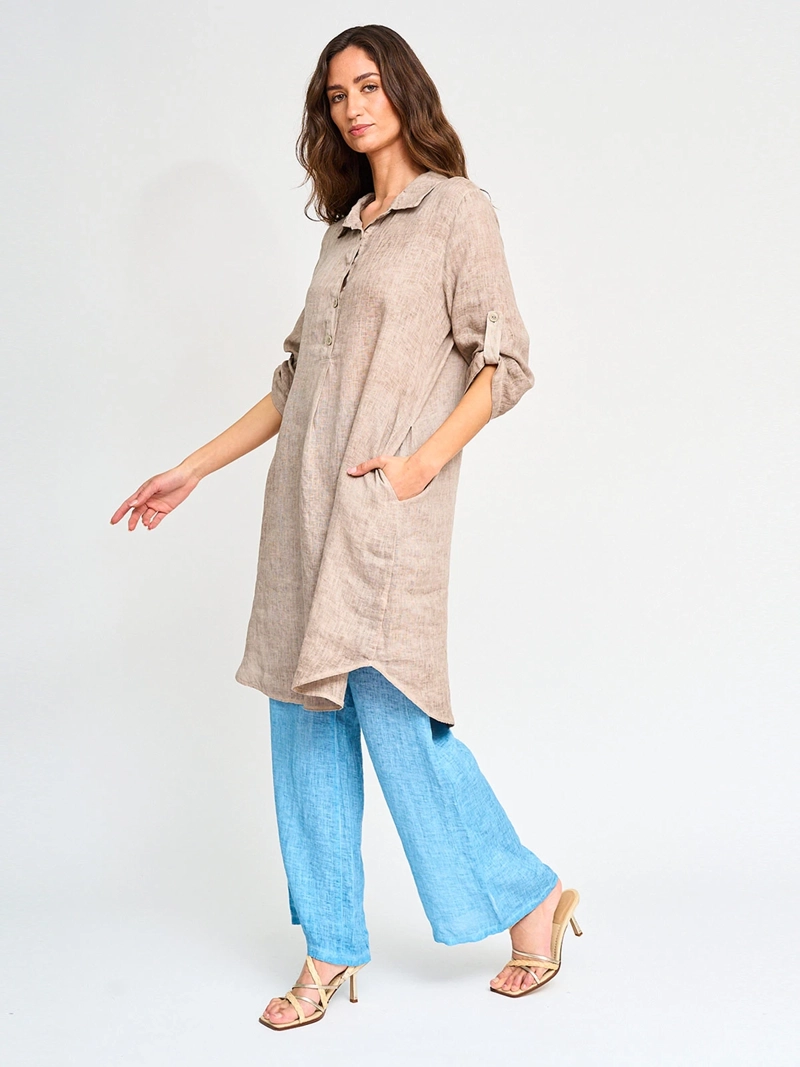 VESTIDO LARGO LINO MUJER CACHAREL ITALIA - 4