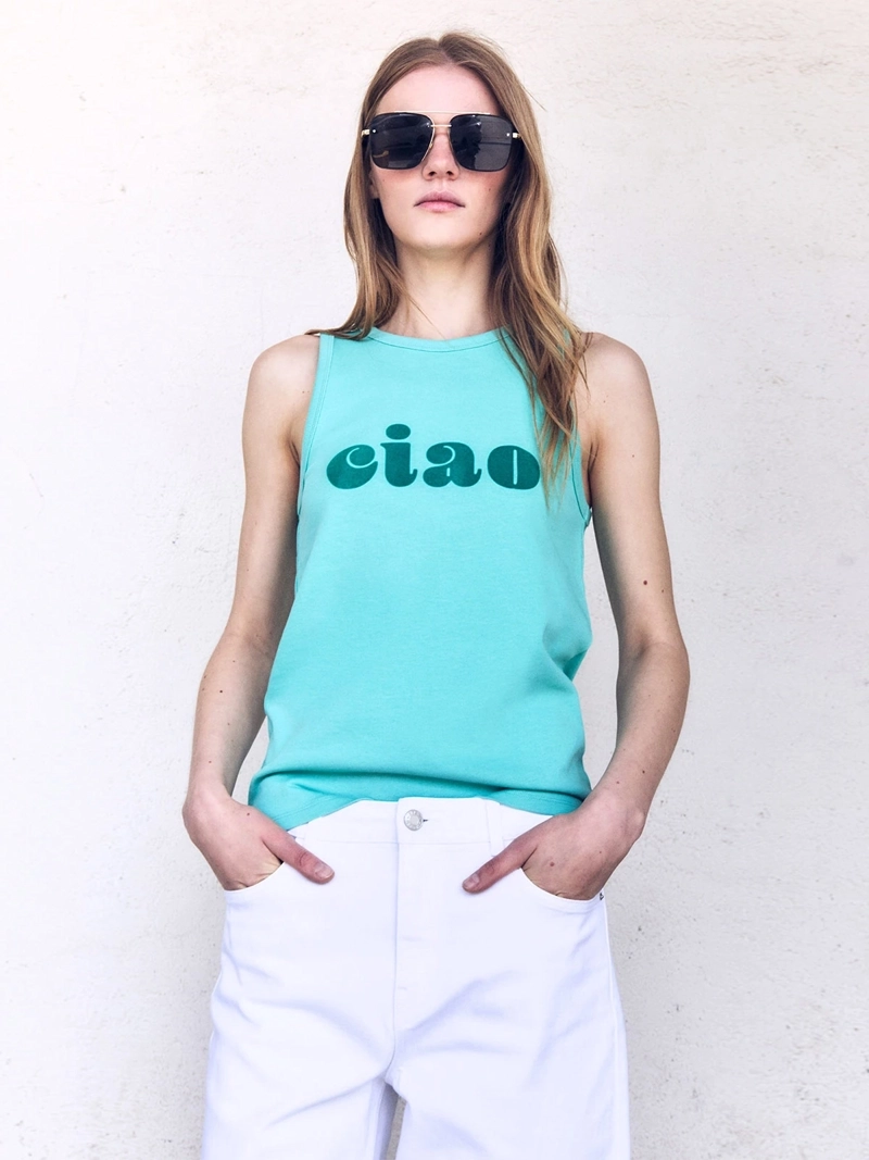 POLERA SIN MANGAS ALGODÓN MUJER SFERA - 4