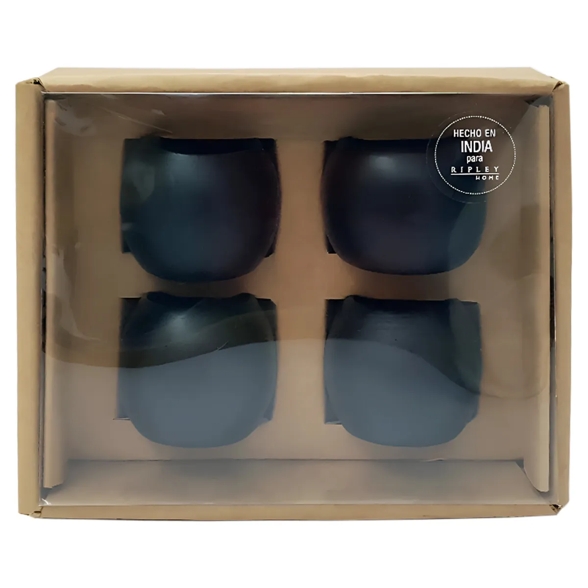 SET 4 SERVILLETAS RIPLEY HOME NEGRO