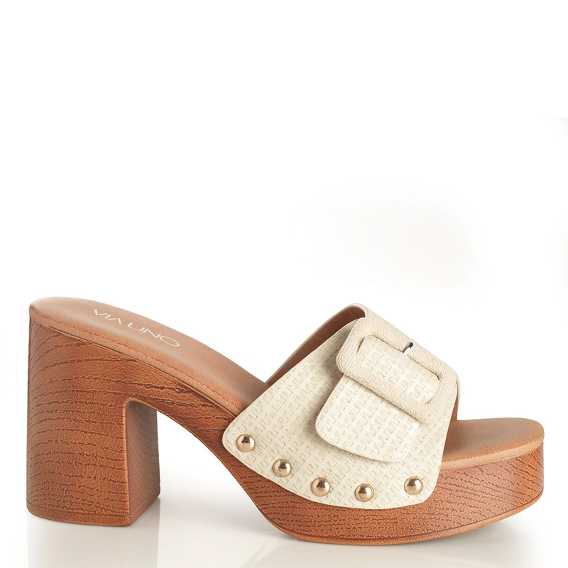 SANDALIAS MUJER VIA UNO BEIGE 22633616 - 1