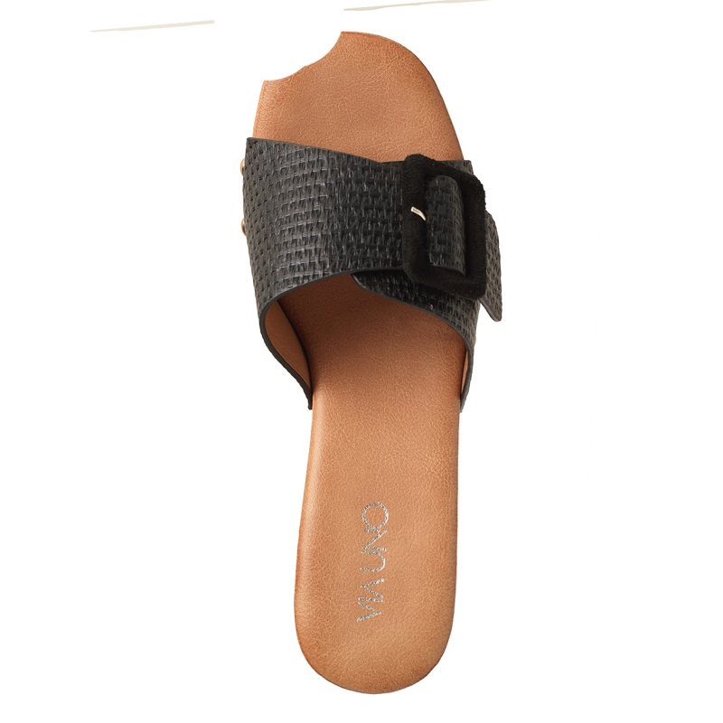 SANDALIAS MUJER VIA UNO NEGRO 22633616 - 3