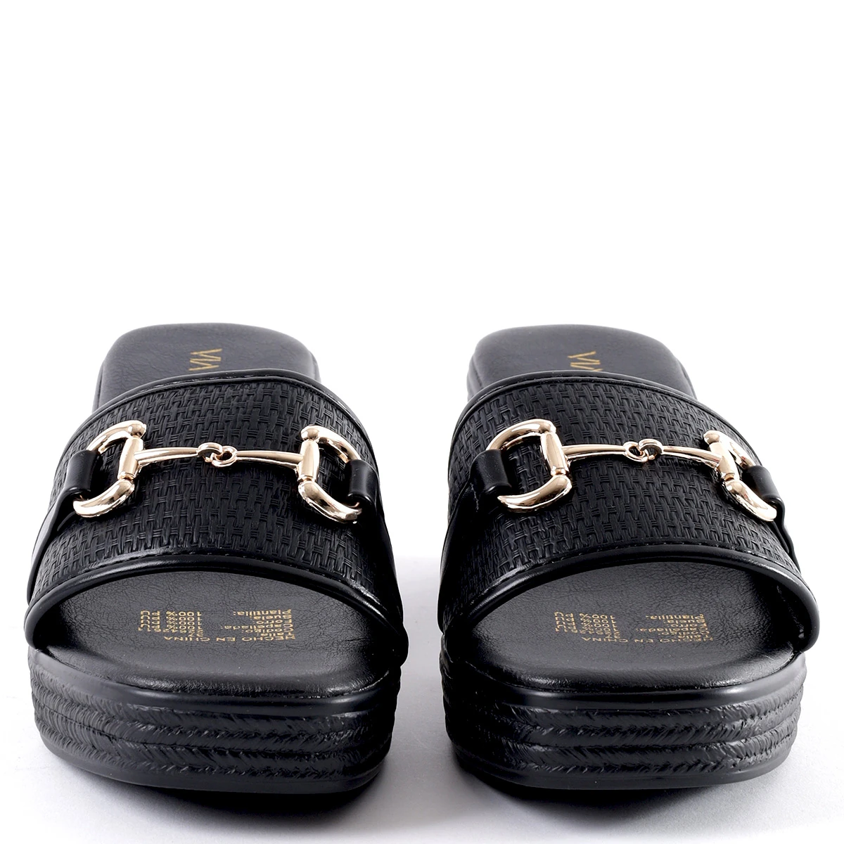 SANDALIAS MUJER VIA UNO NEGRO 22642611  - 3