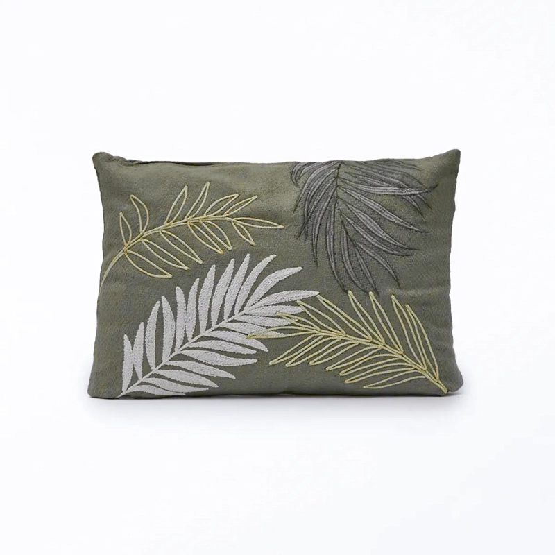 COJÍN RIPLEY HOME HOJAS 35X50 CM TAUPE