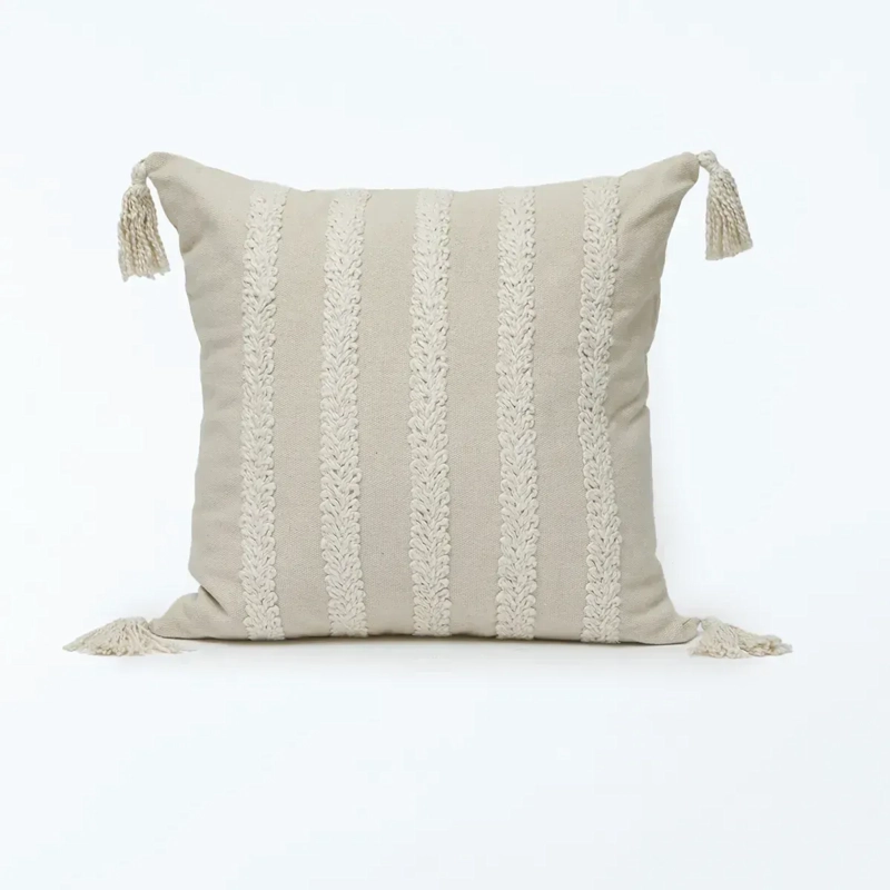 COJÍN MAISON LINETT TASSELS 50X50 CM - 1