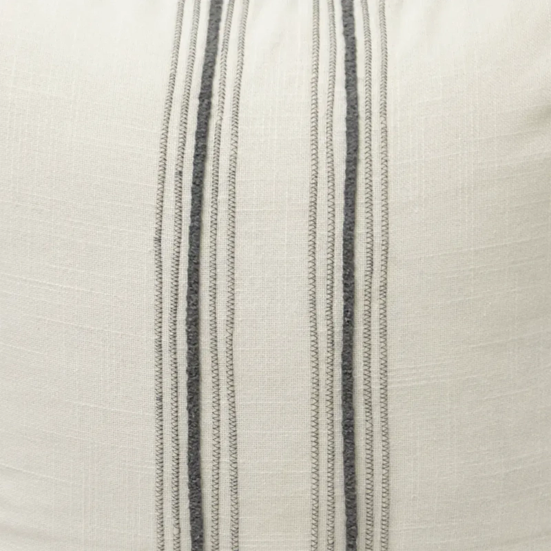 COJÍN MAISON LINETT LINO LÍNEAS 60X60 CM TAUPE - 2