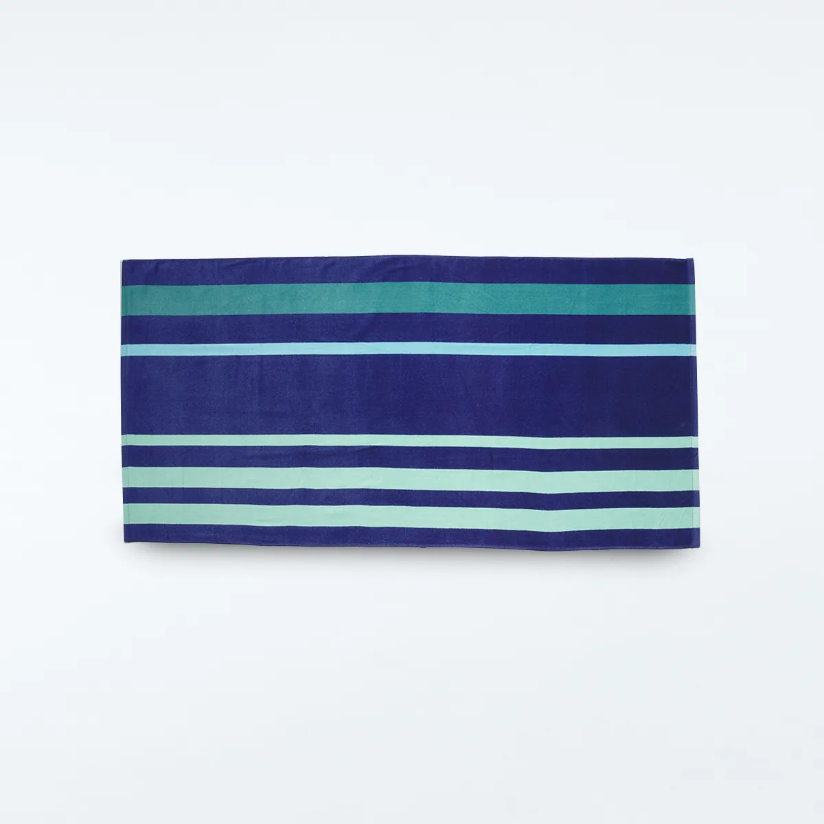 TOALLA DE PLAYA RIPLEY HOME VELOUR LÍNEAS AZUL - 1
