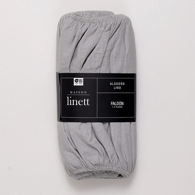 FALDÓN MAISON LINETT ELASTICADO LINO KING GRIS - 1
