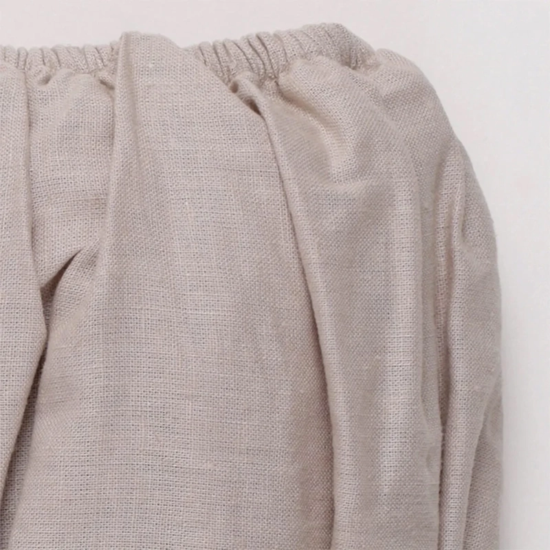 FALDÓN MAISON LINETT ELASTICADO LINO KING TAUPE - 2