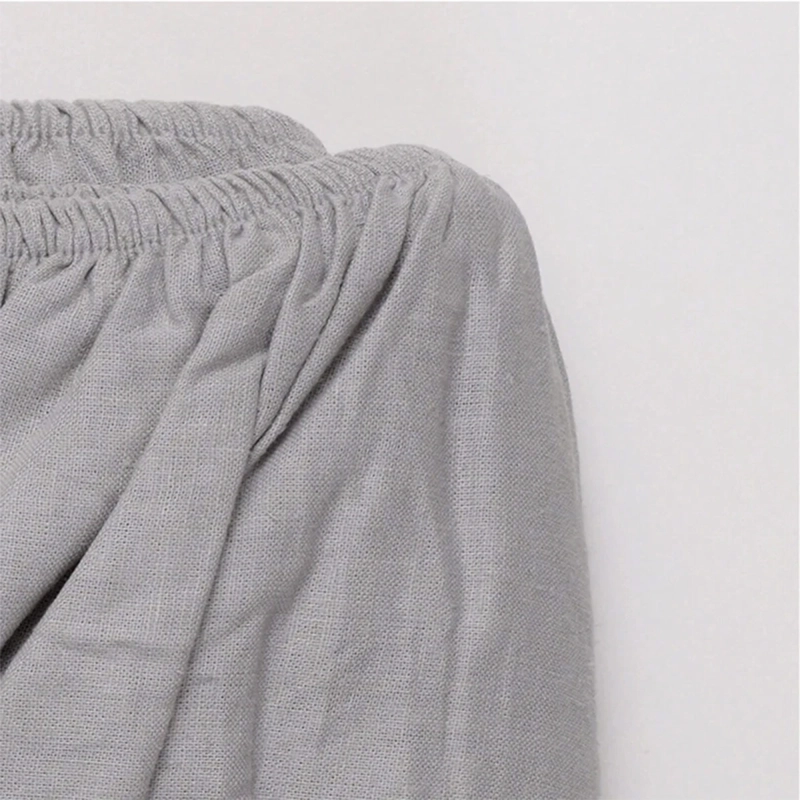 FALDÓN MAISON LINETT ELASTICADO LINO SÚPER KING GRIS - 2