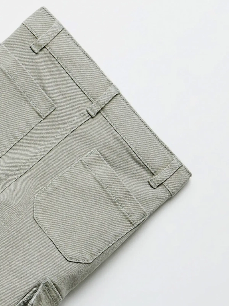 PANTALÓN CARGO NIÑA SFERA CAQUI DENIM COLOR - 2