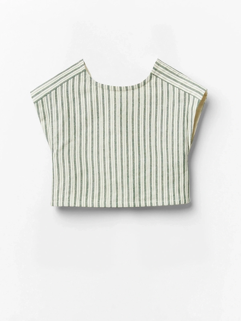 BLUSA MANGA LARGA NIÑA SFERA VERDE TOP RAYAS - 1