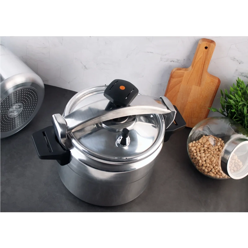 OLLA MARMICOC A PRESION ALUMAX PLUS PLATEADO 10 LITROS 2 PIEZAS - 8