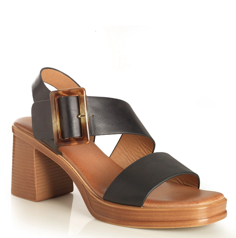 SANDALIAS MUJER VIA UNO NEGRA 22633614 - 2