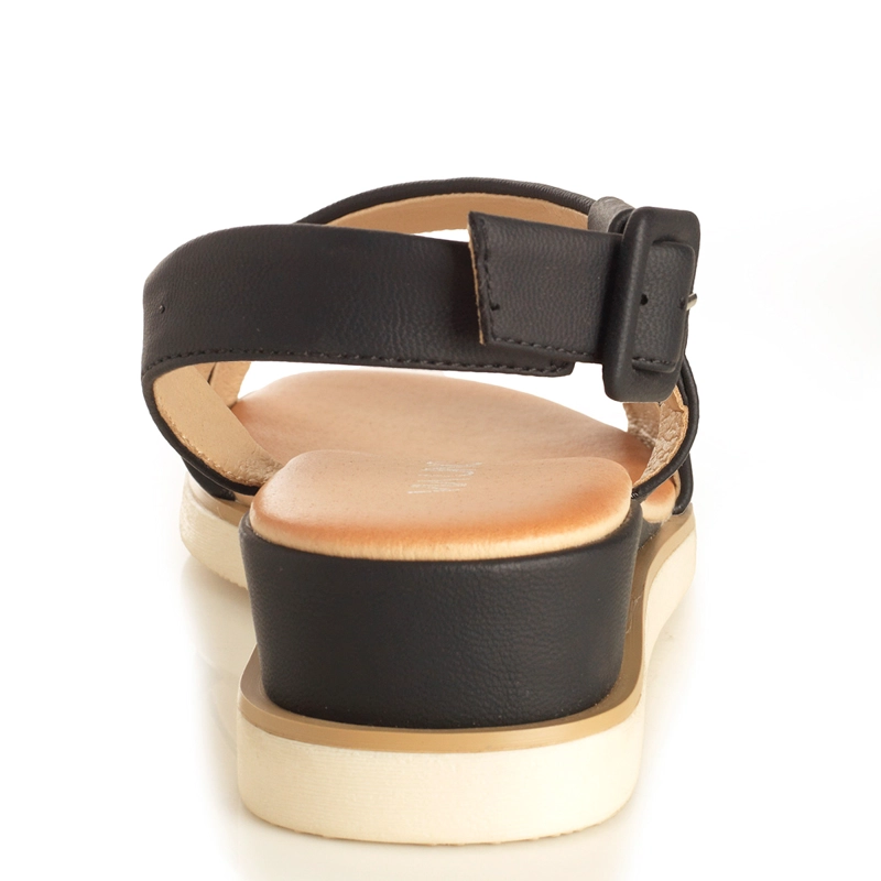 SANDALIAS MUJER VIA UNO NEGRO 22641609 - 4