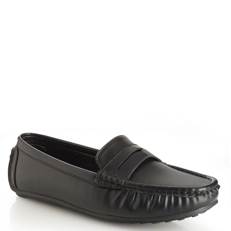 MOCASINES MUJER VIA UNO NEGRO 22601507  - 2
