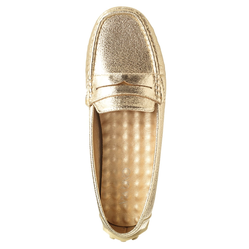 MOCASINES MUJER VIA UNO DORADO 22601509 - 4