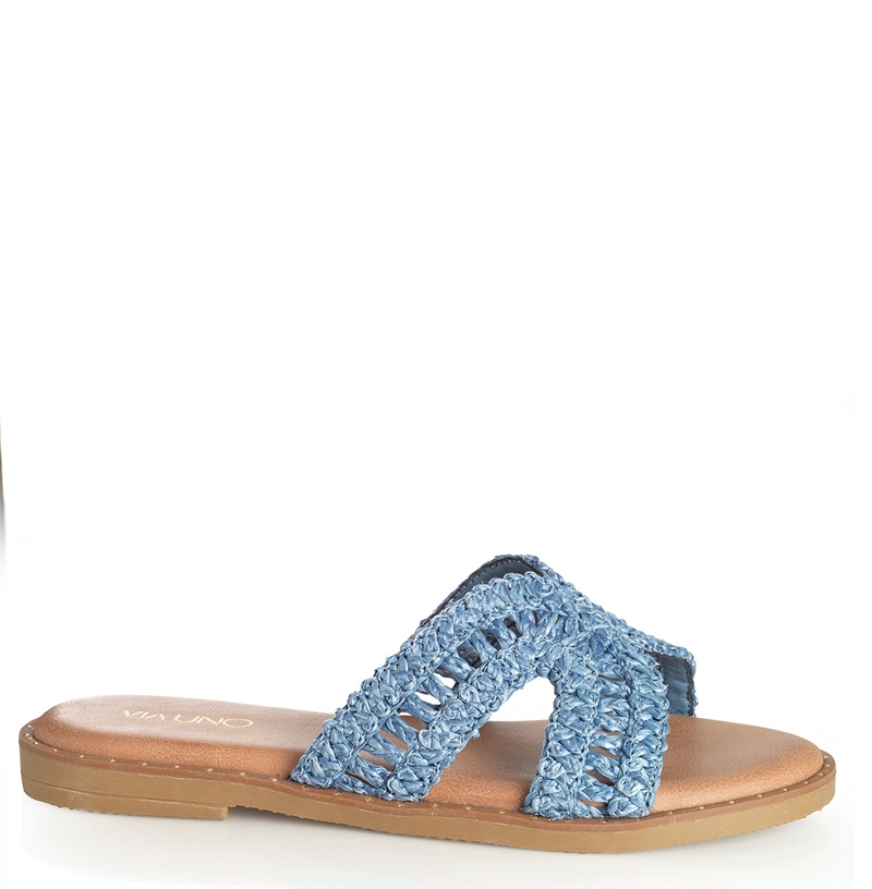 SANDALIAS MUJER VIA UNO AZUL 22601625 - 1
