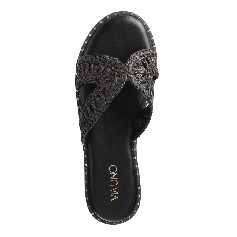 SANDALIAS MUJER VIA UNO NEGRO 22601625 - 3