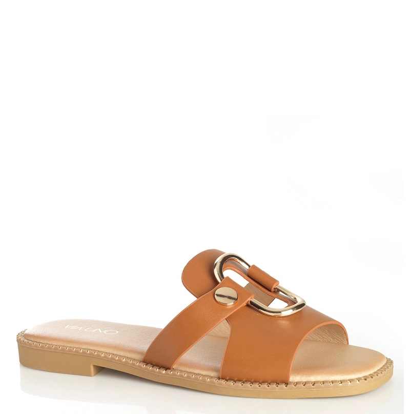 SANDALIAS MUJER VIA UNO CAMEL 22601633 - 2