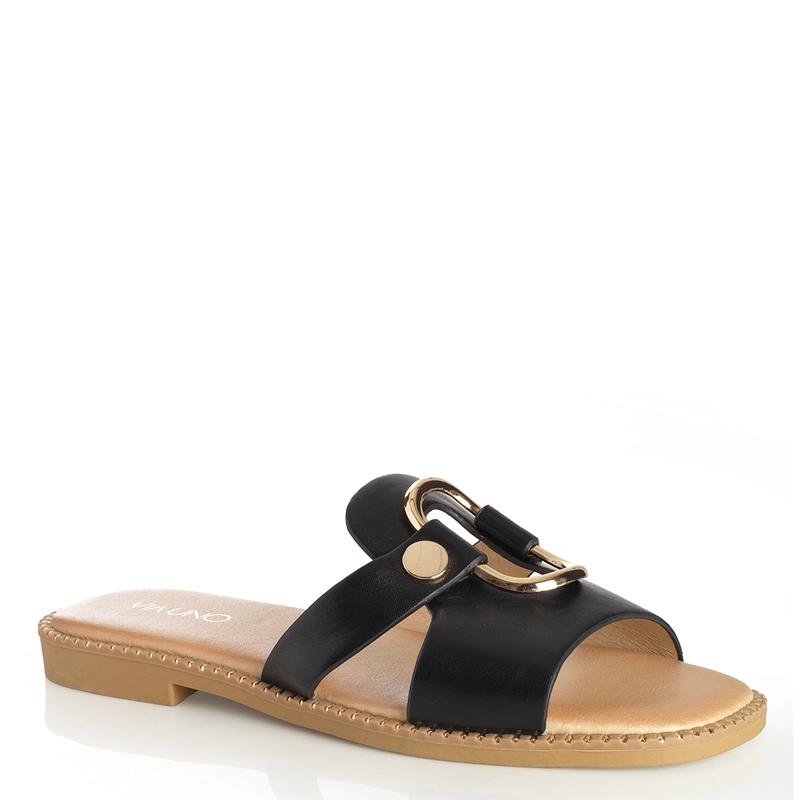 SANDALIAS MUJER VIA UNO NEGRO 22601633 - 2