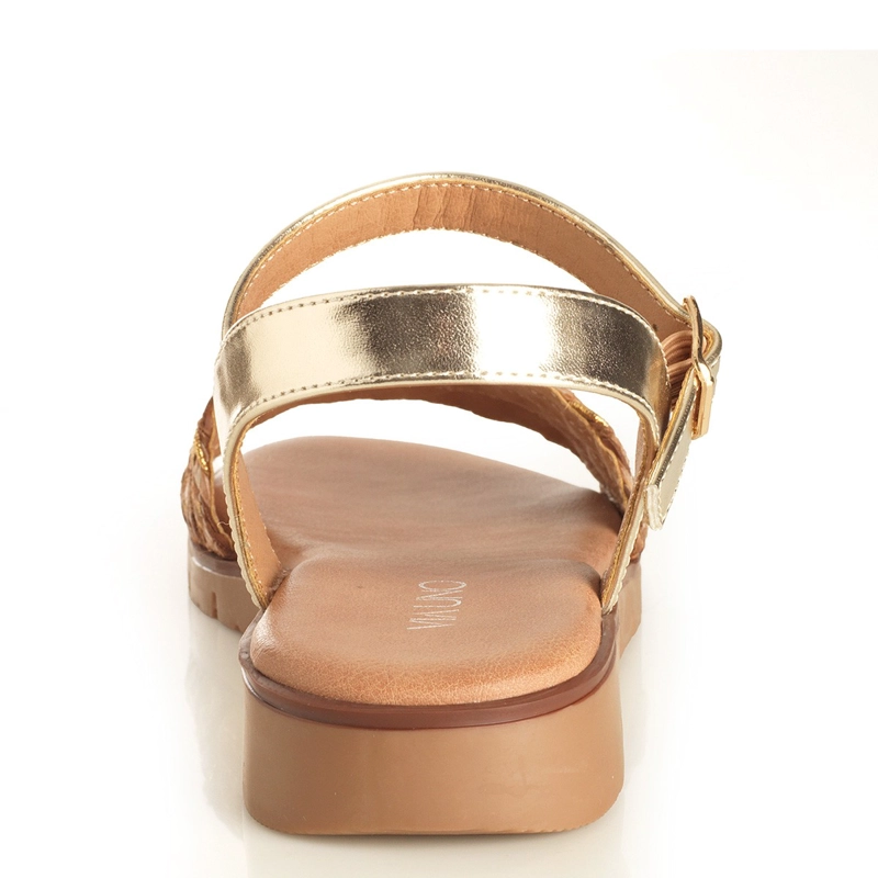 SANDALIAS MUJER VIA UNO DORADO 22641608 - 4