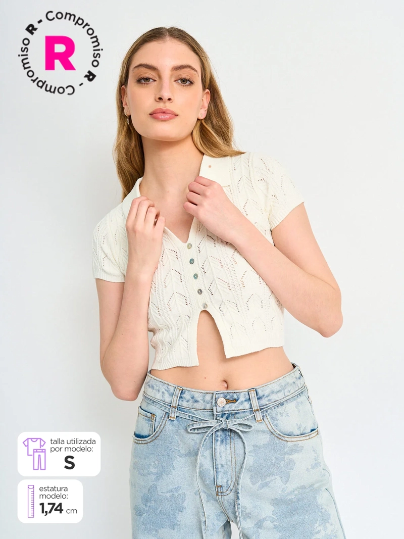 POLERA MUJER INDEX CUELLO POLO MANGA CORTA