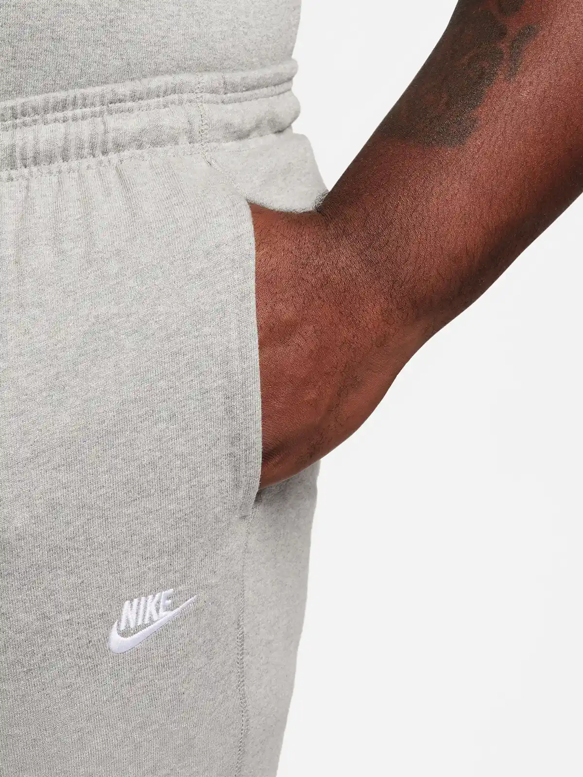 PANTALÓN DE BUZO HOMBRE NIKE FQ4332-063 ALGODÓN GRIS SPORTSWEAR CLUB - 4