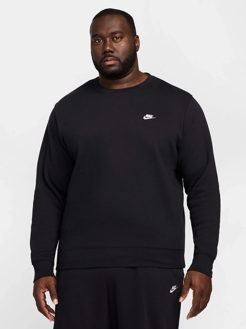 POLERÓN HOMBRE NIKE FN3886-010 NEGRO CUELLO REDONDO CLUB - 3