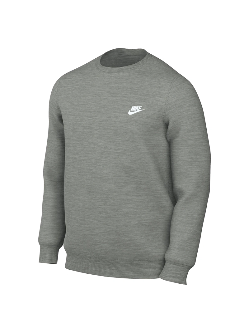POLERÓN HOMBRE NIKE FN3886-063 GRIS CUELLO REDONDO CLUB - 6
