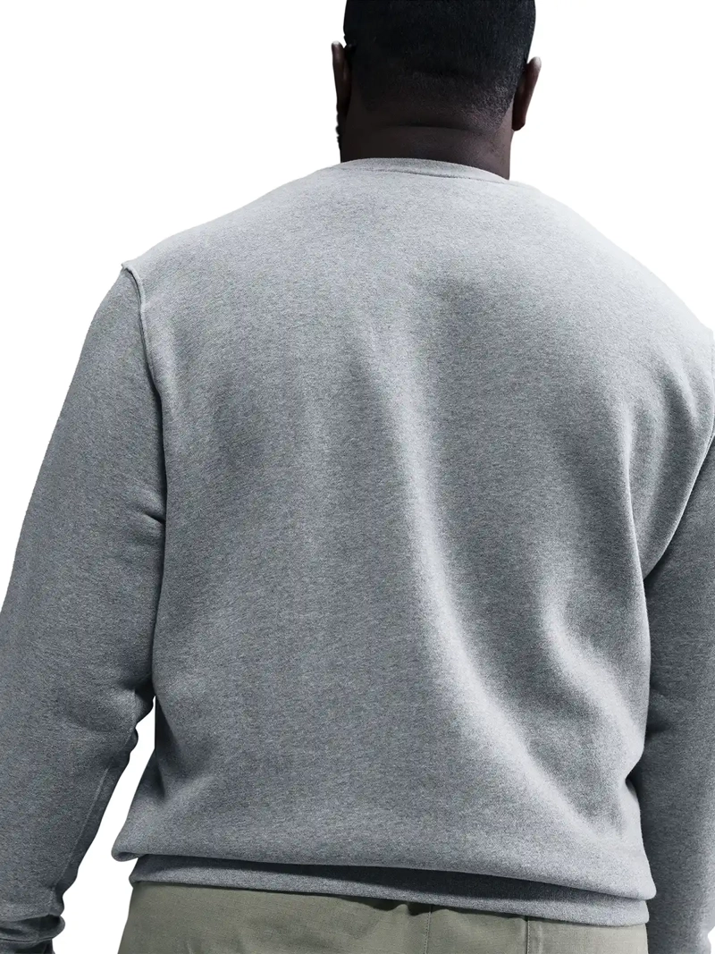 POLERÓN HOMBRE NIKE FN3886-063 GRIS CUELLO REDONDO CLUB - 4