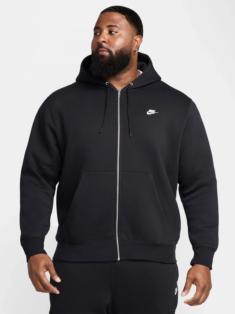 POLERÓN CON CIERRE HOMBRE NIKE FN3861-010 NEGRO CLUB - 1