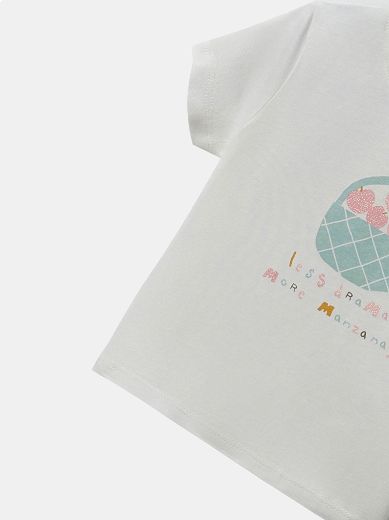 POLERA MANGA CORTA ALGODÓN NIÑA SFERA BLANCO - 2
